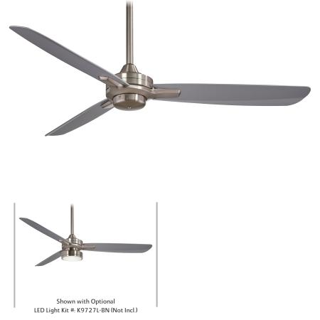 Brushed Nickel with Silver Blades