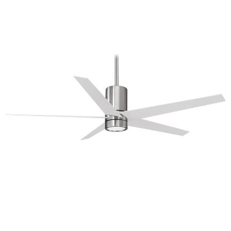 Brushed Nickel with White Blades