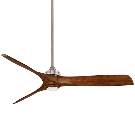 Brushed Nickel with Distressed Koa Blades