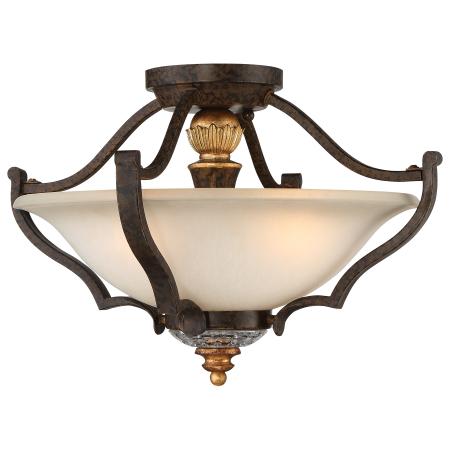 Chateau Nobles Collection - 3 Light Semi Flush