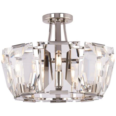 Castle Aurora Collection - 8 Light Semi Flush - Jessica McClintock Home- The Romance Collection™