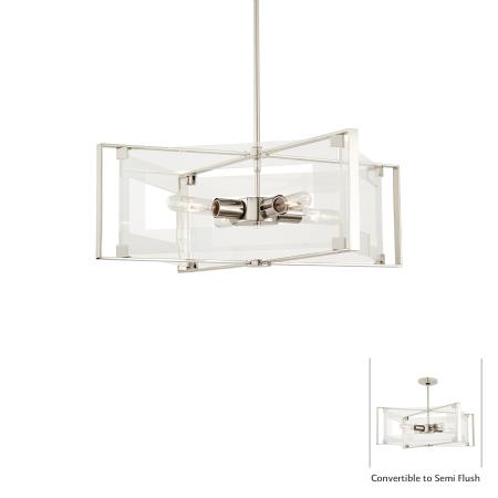 Crystal Clear - 4 Light Semi Flush