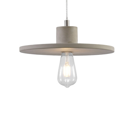 Sima - 1 Light Pendant in Metal with Cement