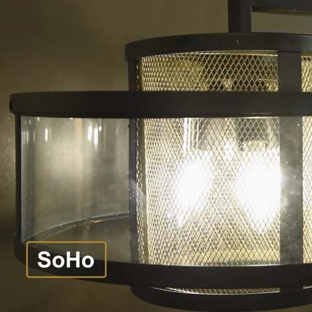 SoHo - 4 Light Pendant and Semi-Flush, a Robin Baron Design 