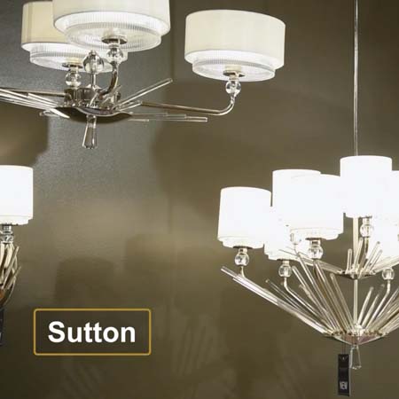 Sutton - 3 Light Semi Flush and Pendant
