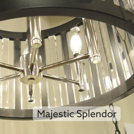 Majestic Splendor - 6 Light Pendant Fixture in Metal 