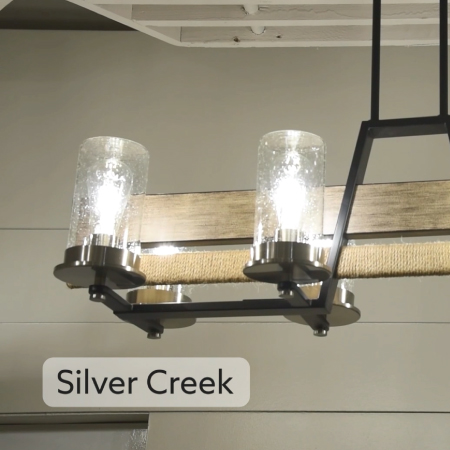 Silver Creek - 4 Light Outdoor Pendant Convertible to Semi Flush