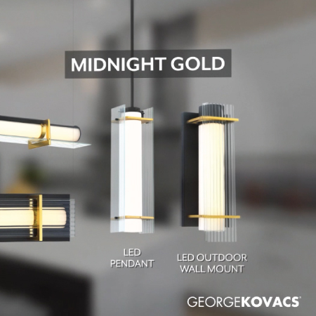Midnight Gold - 1 Light LED Sconce Indoor/Outdoor 