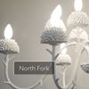 North Fork - 6 Light flush Mount in Sand White Finish